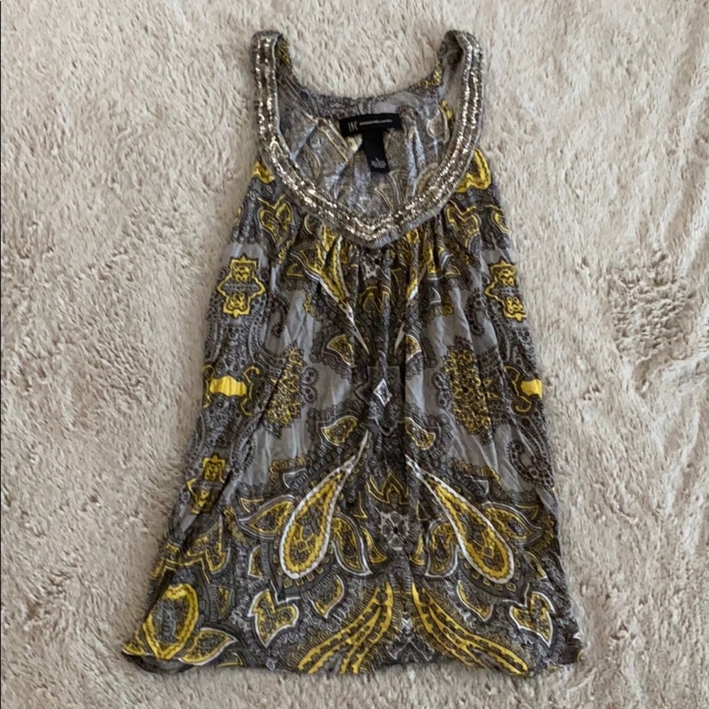 Yellow and grey shirt